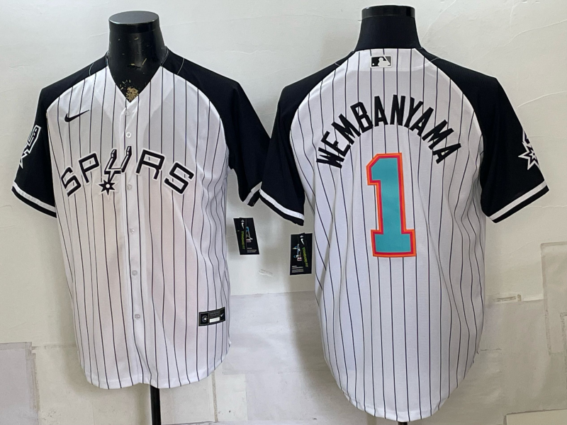 Men San Antonio Spurs #1 Wembanyama white Nike 2026 NBA Jersey 0727001->minnesota twins->MLB Jersey